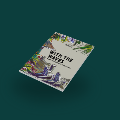 Front cover of the Official Barton Adult Coloring Book "With the Waves"